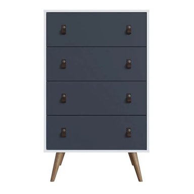 CÓMODA ODIMA COLOR BLANCO Y PLOMO 73 EXPERIENCE