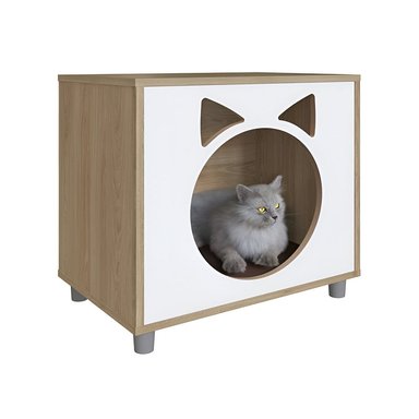 MESA AUXILIAR MASCOTA KIÑAX COLOR ROVERE Y BLANCO 73 EXPERIENCE