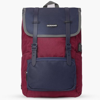 MOCHILA OCEANO ROJO STEEL AZUL