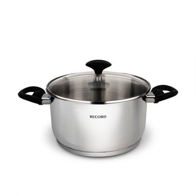 OLLA RECORD 1830220001 GIA PLUS TAPA VIDRIO N22 ACERO INOXIDABLE - 1