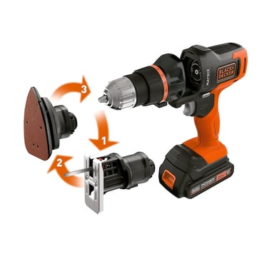 TALADRO 20V MATRIX KIT 6 EN 1 BLACK+DECKER  MTX20K6A-B2C - 2