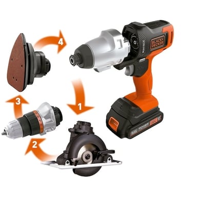 TALADRO 20V MATRIX KIT 6 EN 1 BLACK+DECKER  MTX20K6A-B2C - 3