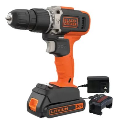 TALADRO PERCUTOR 3/8' 20V MAX 1 BAT 1.5 AH BLACK + DECKER - BCD704C1-B2