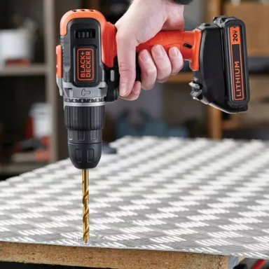TALADRO PERCUTOR 3/8' 20V MAX 1 BAT 1.5 AH BLACK + DECKER - BCD704C1-B2 - 4