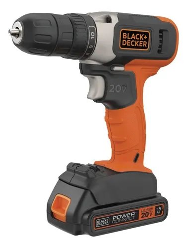 TALADRO ATORNILLADOR 3/8' 20V 37NM 1 BAT 1.5 AH BLACK + DECKER - BCD702C1-B2