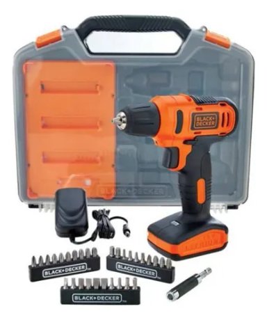 TALADRO ATORNILLADOR INALÁMBRICO 12V LD12S-B2C + ACCESORIOS NARANJA 50 HZ / 60 HZ