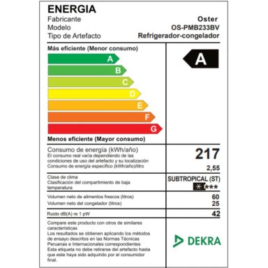 FRIGOBAR OSTER OSPMB233BV 85 LITROS SILVER - 5