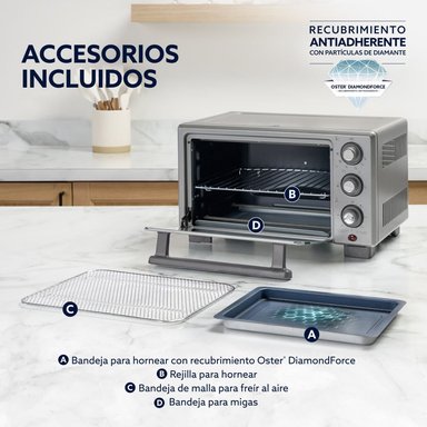 OSTER HORNO CON FREIDORA DE AIRE, DE 17 L GRIS TSSTTV17MAFNS - 6