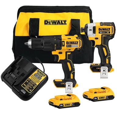 TALADRO PERCUTOR+ ATORNILLADOR 20V + 2BAT DEWALT DCK223D2-B2