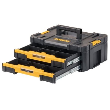ORGANIZADOR DE HERRAMIENTAS 2 GAVETAS TSTAK DEWALT DWST17804 NEGRO