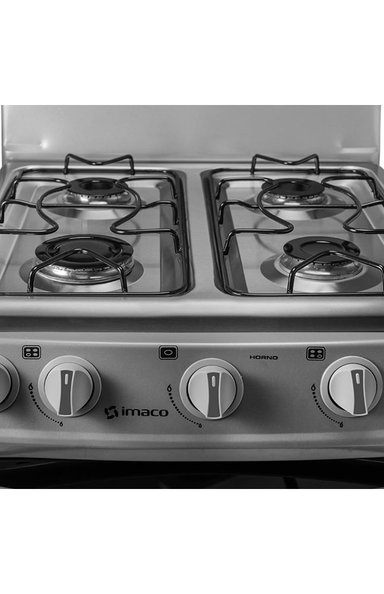 COCINA DE PIE A GAS IMACO 4 QUEMADORES COC 400 50CM GRIS - 3