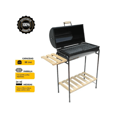 PARRILLA MR GRILL CILÍNDRICA CON TAPA - 2