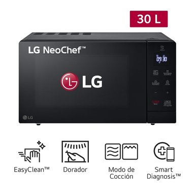 HORNO MICROONDAS LG EASYCLEAN NEGRO MH7032JAS 30LT
