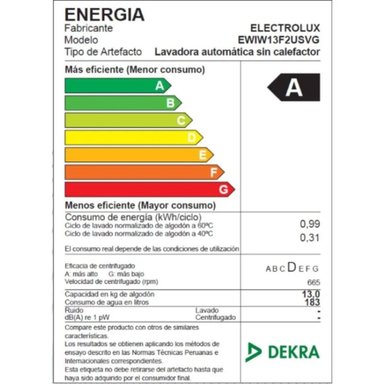 LAVADORA ELECTROLUX 13KG SUPERIOR TECNOLOGÍA WATER FUZZY EWIW13F2USVG - 4