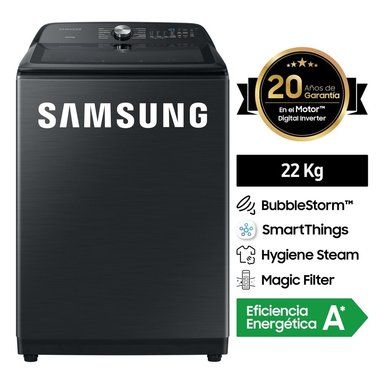LAVADORA SAMSUNG BUBBLESTORM 22KG CON SMARTTHINGS WA22A8377GV - 1