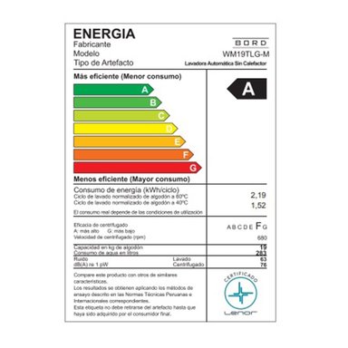 LAVADORA BORD 19KG GRIS WM19TLG-M - 3