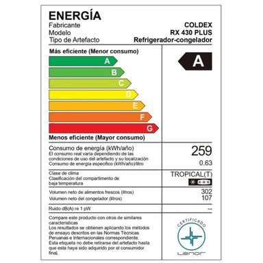REFRIGERADORA COLDEX 409LT NF RX430PLUS - 4