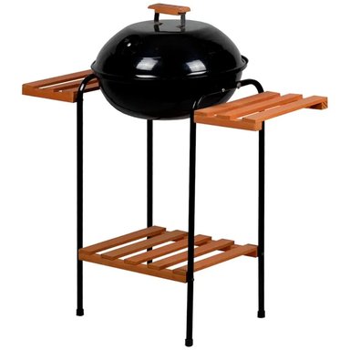 PARRILLA GRILL DE MADERA + TABLA DE QUESO CON UTENSILIOS INOXIDABLES - 2