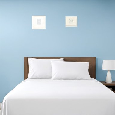 SET DE SABANAS DE 200 HILOS 100% ALGODON 2 PLAZAS BLANCO