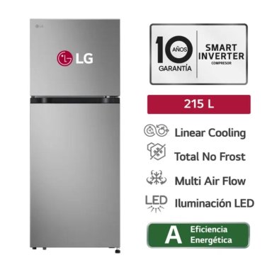 REFRIGERADORA LG 215LT MULTI AIR FLOW VT22BPY PLATEADA