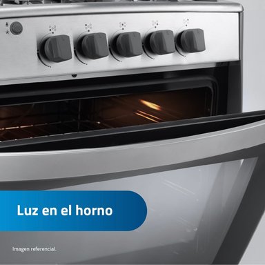 COCINA INDURAMA CANTABRIA 5 HORNILLAS CROMA - 5