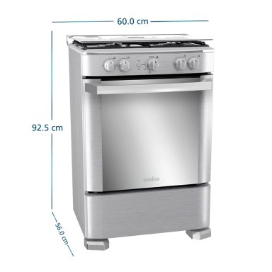 COCINA DE PIE A GAS MABE 4 HORNILLAS 60 CM CMP6030FX1 INOXIDABLE - 2