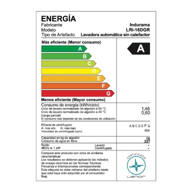 LAVADORA INDURAMA 16KG AUTOMÁTICA LRI-16DGR - 5