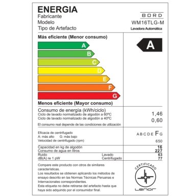 LAVADORA BORD 16KG WM16TLG-M GRIS - 4