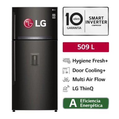 REFRIGERADORA LG 509LT HYGIENE FRESH GT51SGD NEGRO ACERO - 1