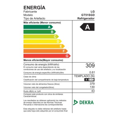 REFRIGERADORA LG 509LT HYGIENE FRESH GT51SGD NEGRO ACERO - 6