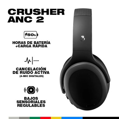 AUDÍFONOS OVER EAR SKULLCANDY CRUSHER ANC 2 BLACK - 2
