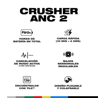 AUDÍFONOS OVER EAR SKULLCANDY CRUSHER ANC 2 BLACK - 4