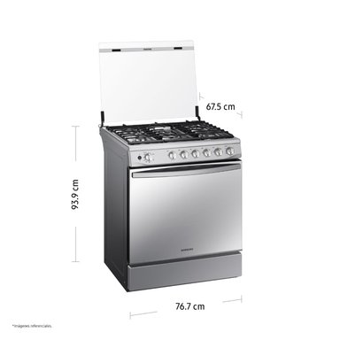 COCINA SAMSUNG A GAS 5 HORNILLAS CON PLANCHA Y GRILL NX52T7322PSPE - 6