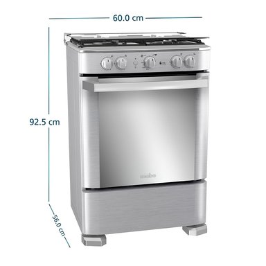 COCINA DE PIE A GAS MABE 4 HORNILLAS 60 CM CMP6060FX1 INOXIDABLE - 3