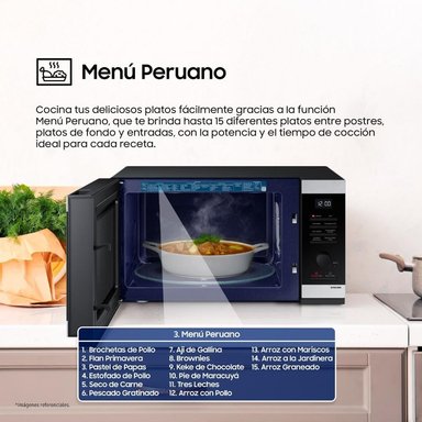 HORNO MICROONDAS CHEFF SAMSUNG CON DORADOR 40LT MG40DG5524ATPE - 7