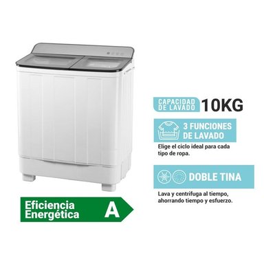 LAVADORA HYUNDAI 10KG HYSA102K GRIS/BLANCO