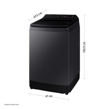 LAVADORA SAMSUNG 13KG ECOBUBBLE WA40F13E4CPE GRIS GRAFITO - 2