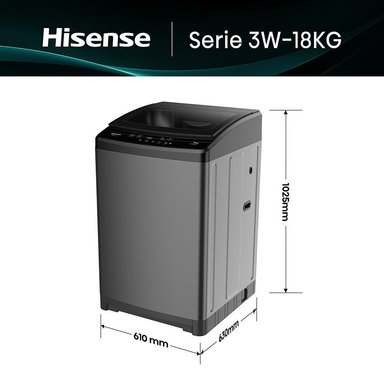 LAVADORA HISENSE 18KG CARGA SUPERIOR WT3W1823UT - 3