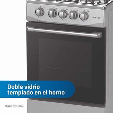 COCINA INDURAMA 4 QUEMADORES 85CM FONTANA GRIS - 4
