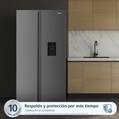 REFRIGERADORA MABE 520LT SIDE BY SIDE NO FROST MSD565QMLSS0 NEGRO ACERO - 5