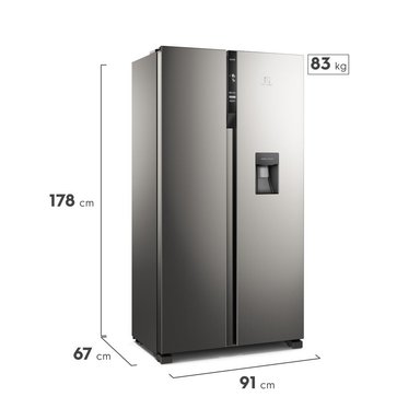 REFRIGERADORA ELECTROLUX 514LT SIDE BY SIDE ERSA53V2HDS - 5