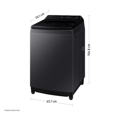 LAVADORA SAMSUNG 17KG ECOBUBBLE WA40F17E7CPE GRIS GRAFITO - 2