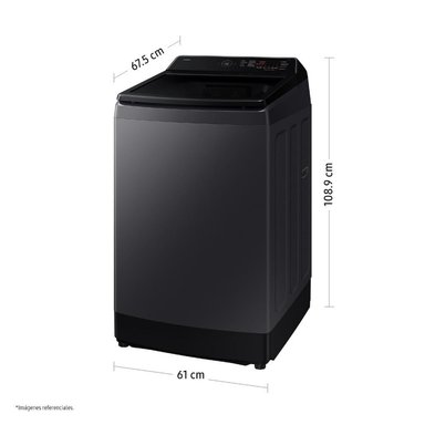 LAVADORA SAMSUNG 15KG ECOBUBBLE WA40F15E4CPE GRIS GRAFITO - 2