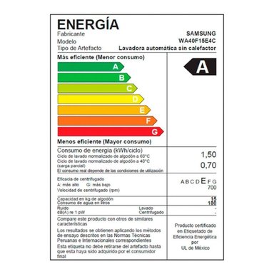 LAVADORA SAMSUNG 15KG ECOBUBBLE WA40F15E4CPE GRIS GRAFITO - 7