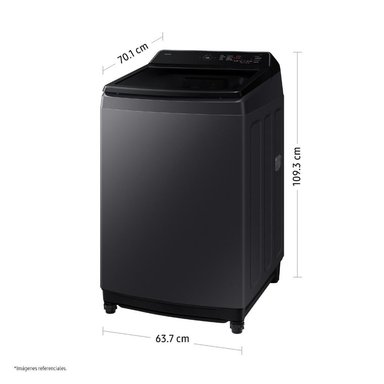 LAVADORA SAMSUNG 19KG ECOBUBBLE WA40F19E7CPE GRIS GRAFITO - 2