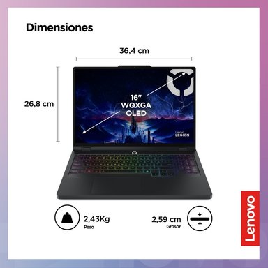 LAPTOP IA LENOVO LEGION PRO 5I INTEL CORE ULTRA 9 275HX 32GB 1TB RTX 5070 - 3