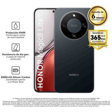 CELULAR HONOR MAGIC 8 LITE 8GB 512GB MIDNIGHT BLACK - 1