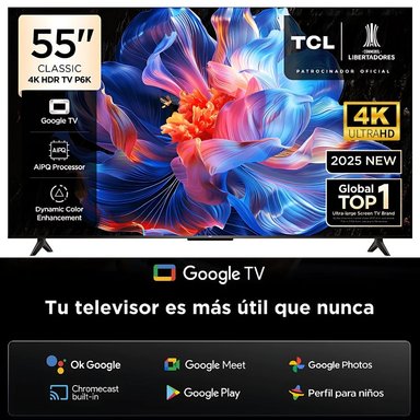 TV TCL 55' 4K LED GOOGLE TV SMART TV 55P6KFG - 2