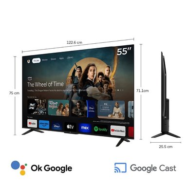 TV TCL 55' 4K LED GOOGLE TV SMART TV 55P6KFG - 3