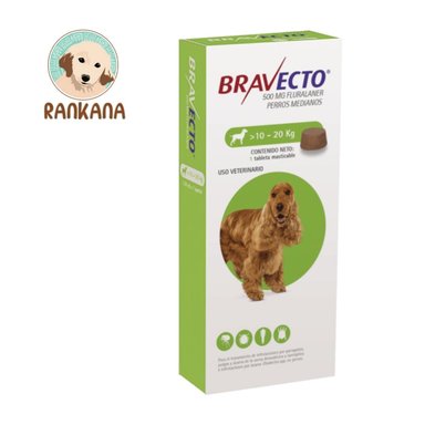ANTIPULGAS PERRO BRAVECTO PASTILLA 10 A 20 KG